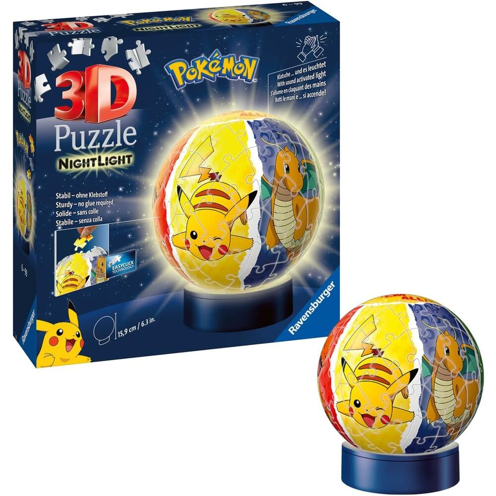 Pokemon Night Light 3D Puzzle 74pcs