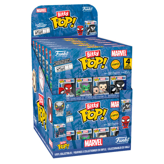 blister pack of 4 bitty pop spiderman marvel figures (assorted)