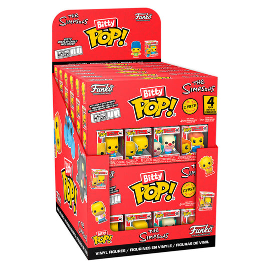 blister pack of 4 bitty pop simpsons figures (assorted)