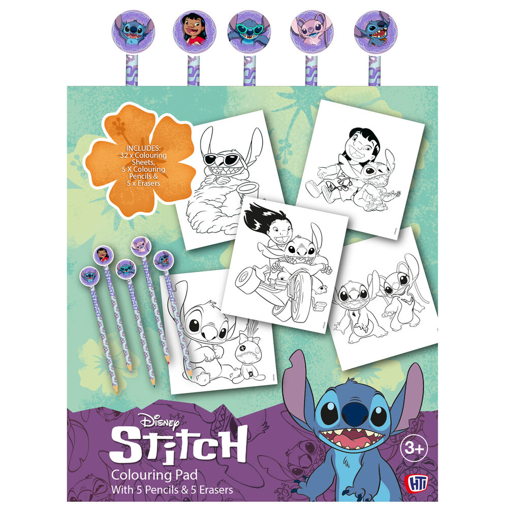 disney stitch coloring book  pencils