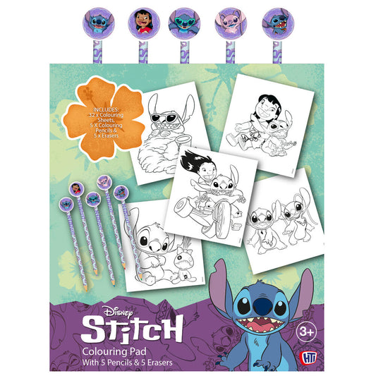 disney stitch coloring book  pencils