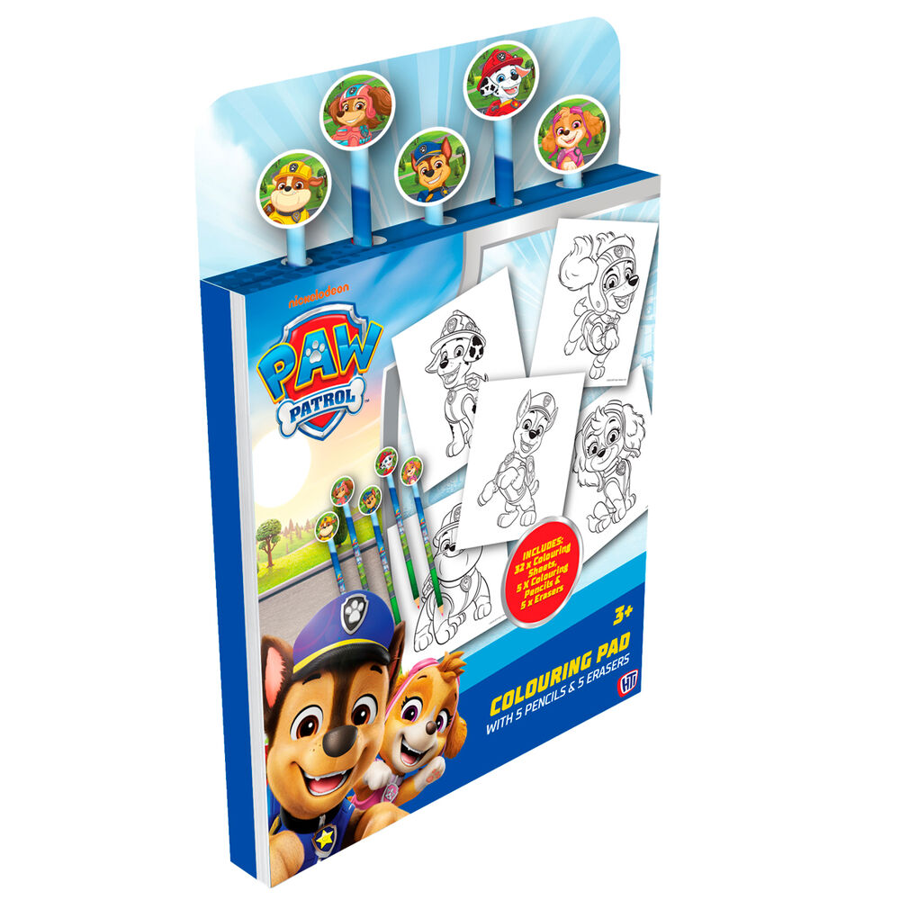 paw patrol coloring book  pencils