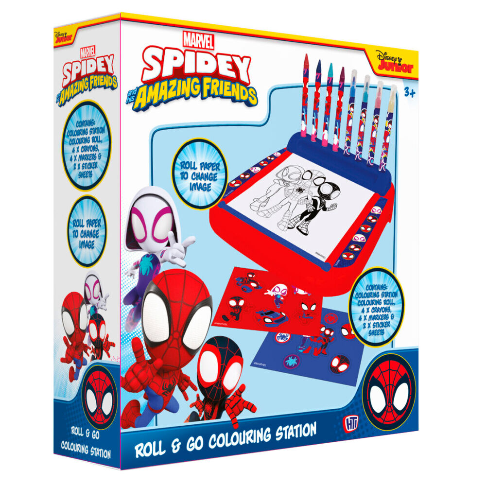 roll & go drawing station spidey marvel