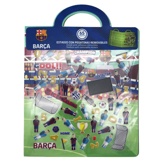 3d reusable sticker book fc barcelona stadium