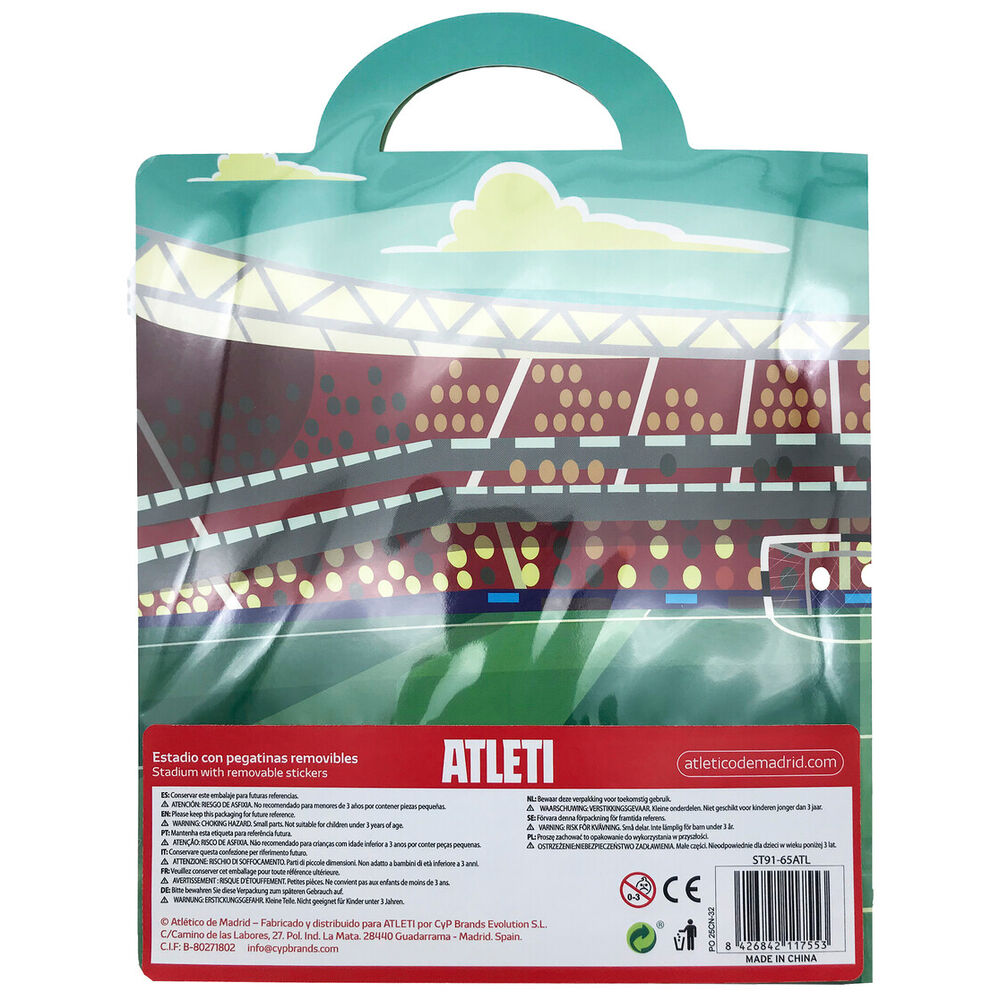 3D Reusable Sticker Book Atletico Madrid Stadium