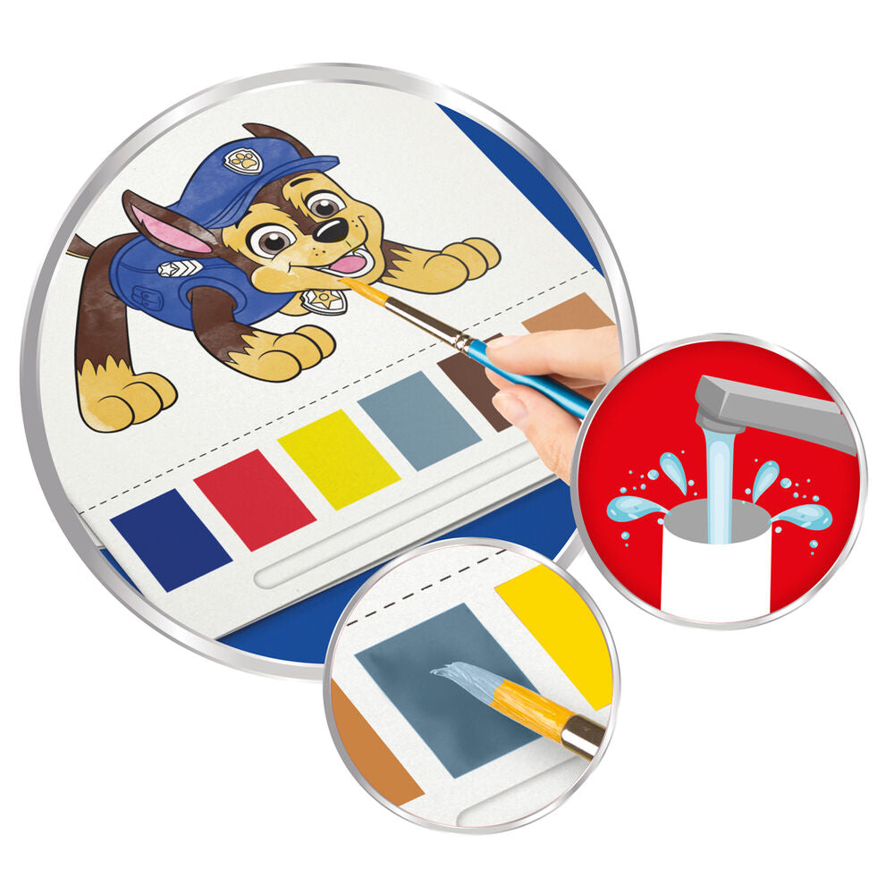 paw patrol watercolor drawing pad