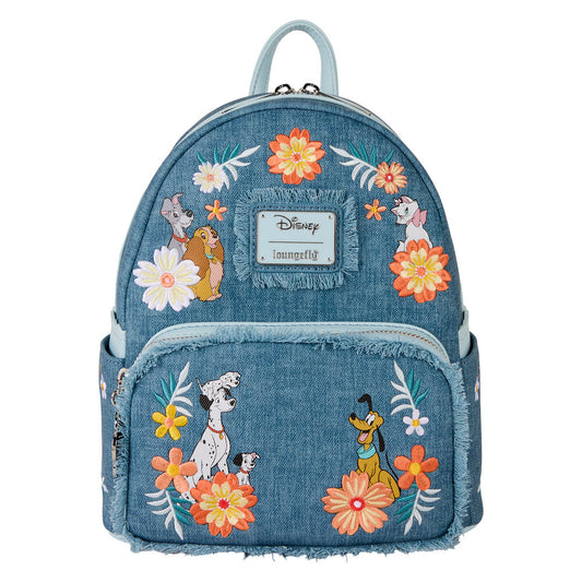 disney loungefly denim backpack 26cm