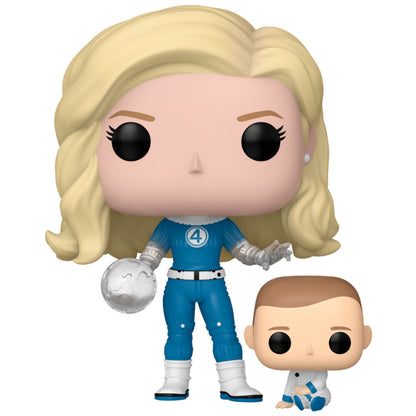 marvel pop figure fantastic four invisible woman & franklin