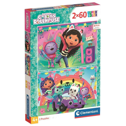 gabby's dollhouse puzzle 2x60pcs