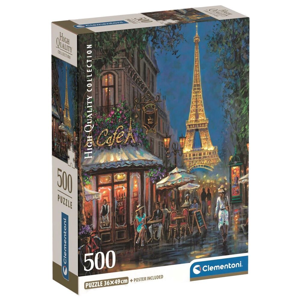 puzzle night at the eiffel cafe high quality 500 pieces