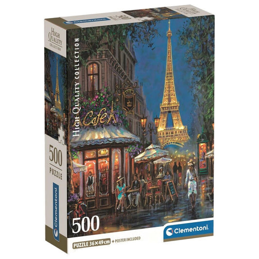 puzzle night at the eiffel cafe high quality 500 pieces