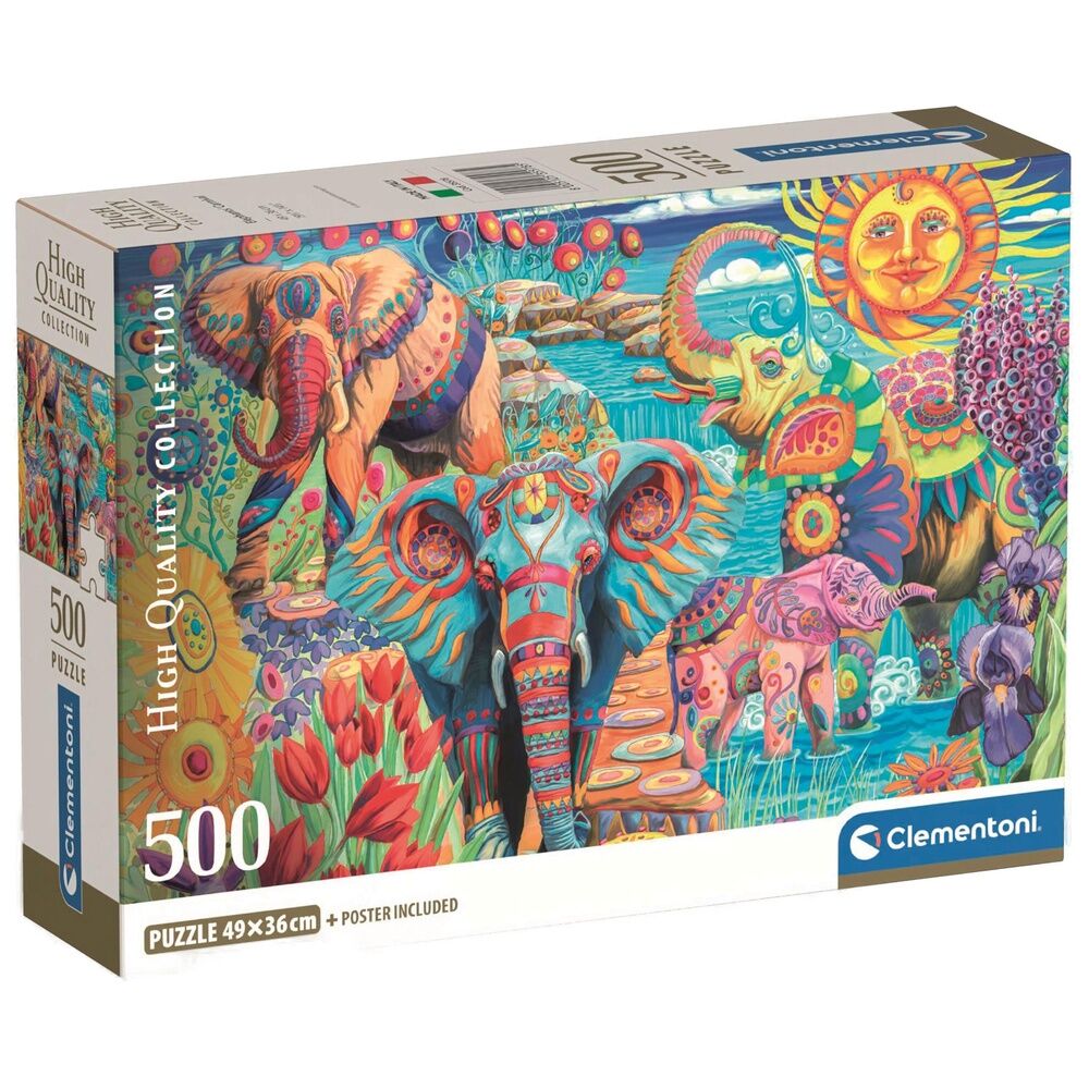 puzzle elephants’ carnival high quality 500 pieces