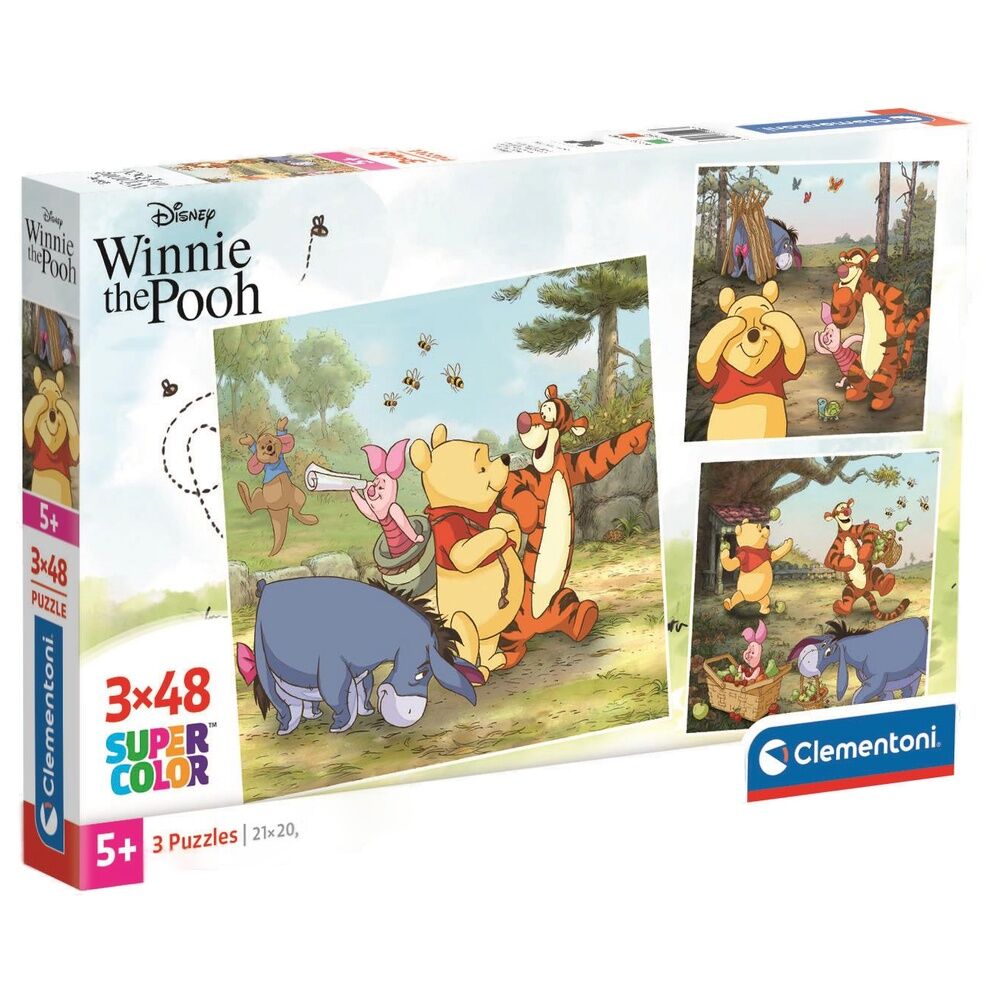 puzzle winnie the pooh disney 3x48pcs