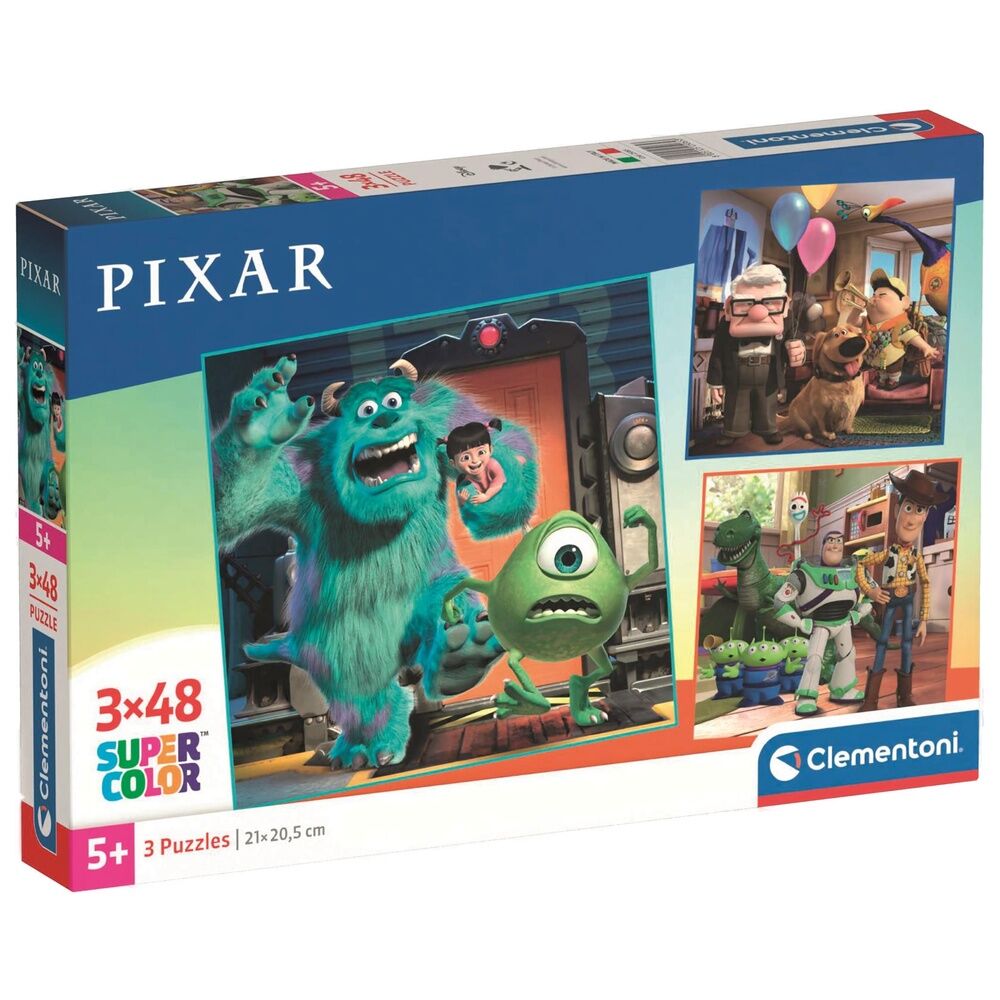 disney pixar puzzle 3x48pcs