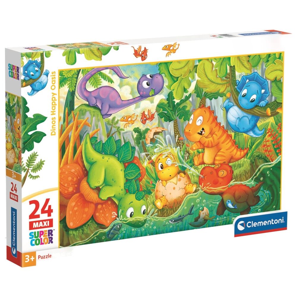 happy oasis dinos maxi puzzle 24 pieces