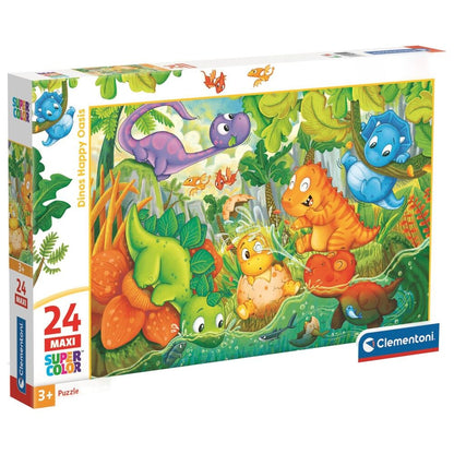 happy oasis dinos maxi puzzle 24 pieces
