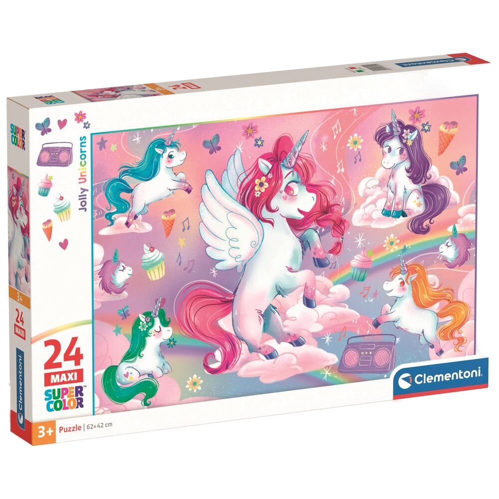 happy unicorns maxi puzzle 24pcs