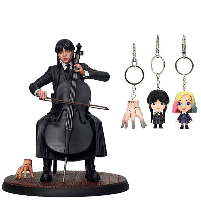wednesday cello figurine  keychain