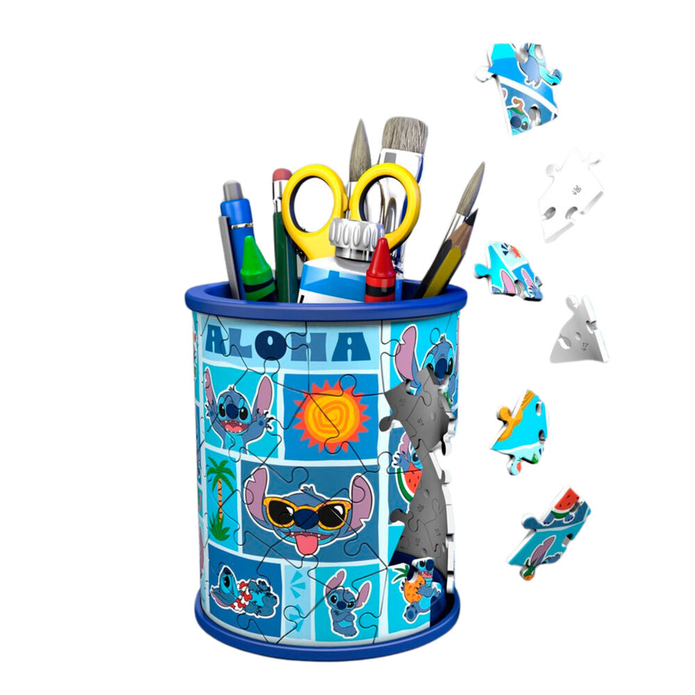 disney stitch pencil holder 3d puzzle 54pcs