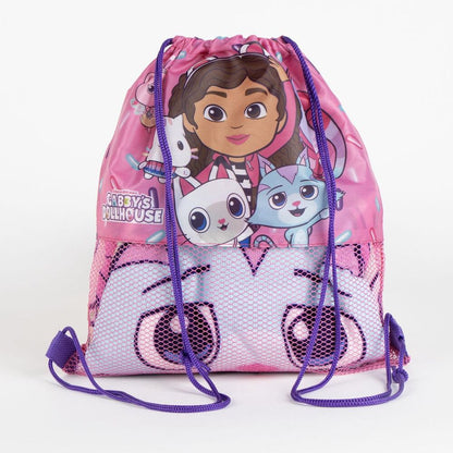 Conjunto de toalha saco de dormir e chapéu da Casa de Bonecas da Gabby
