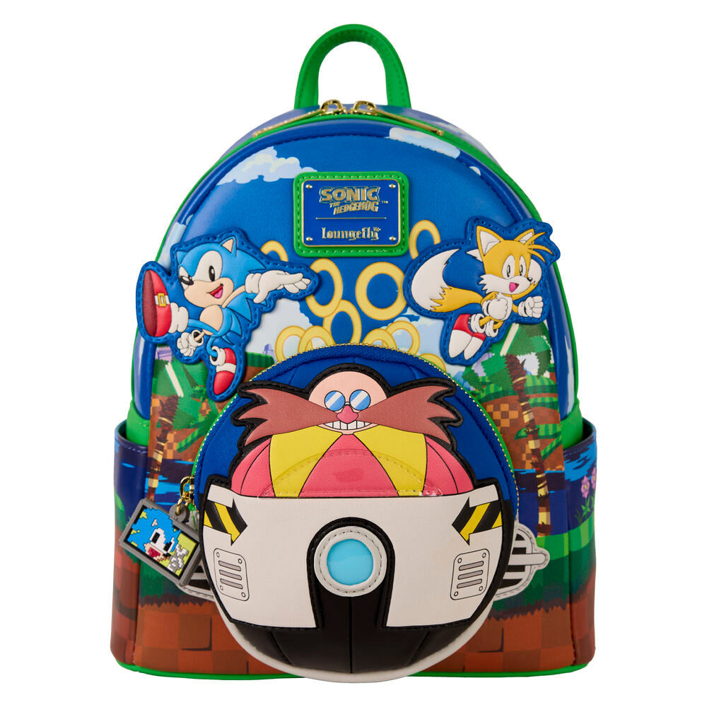 sonic the hedgehog loungefly backpack 26cm