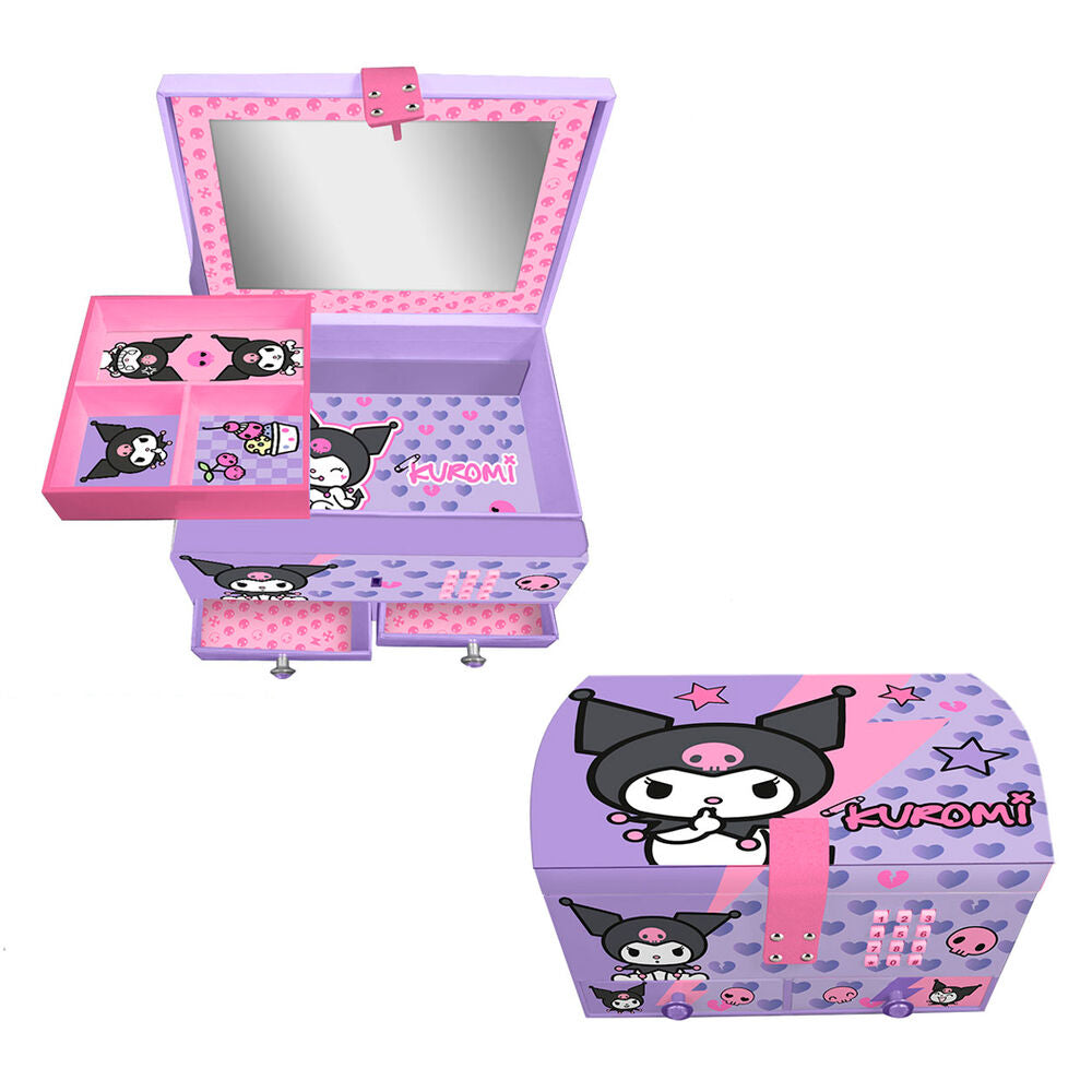 kuromi hello kitty secret sound jewelry box