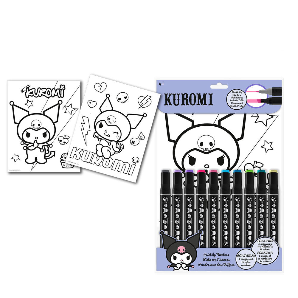 paint by numbers kuromi hello kitty
