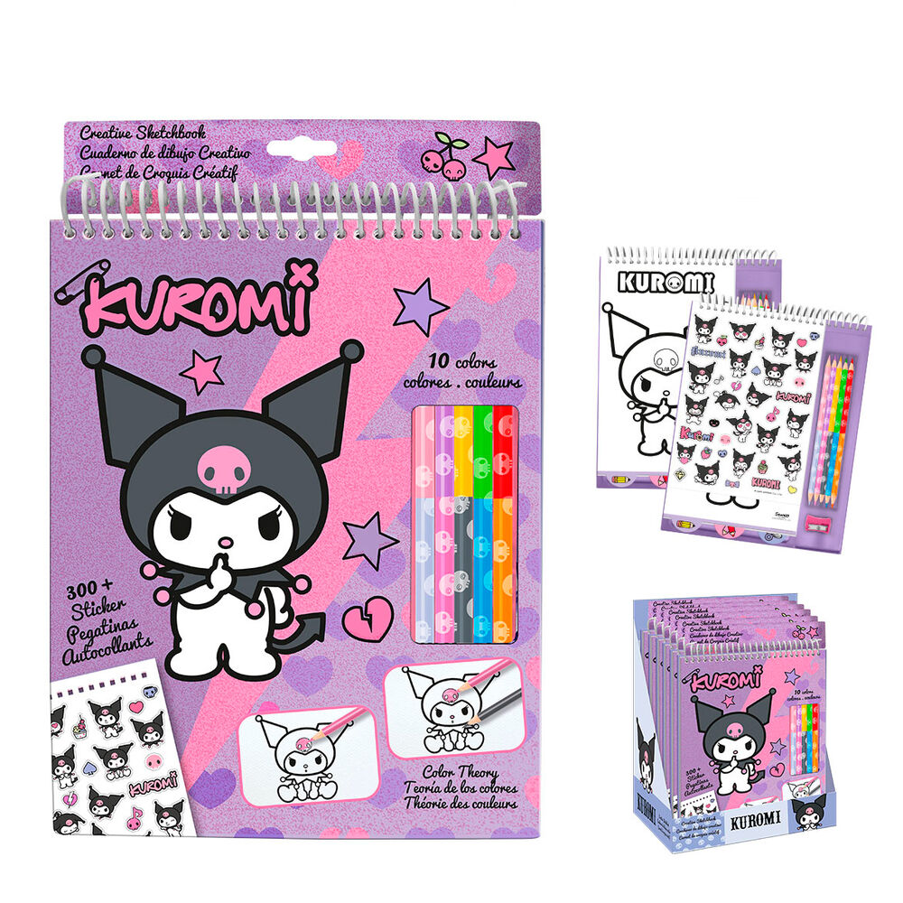 hello kitty coloring set  kuromi pencils
