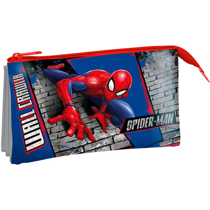 Spiderman Marvel triple pencil case