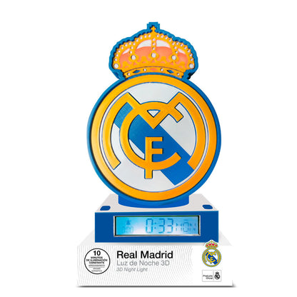 real madrid 3d alarm clock lamp