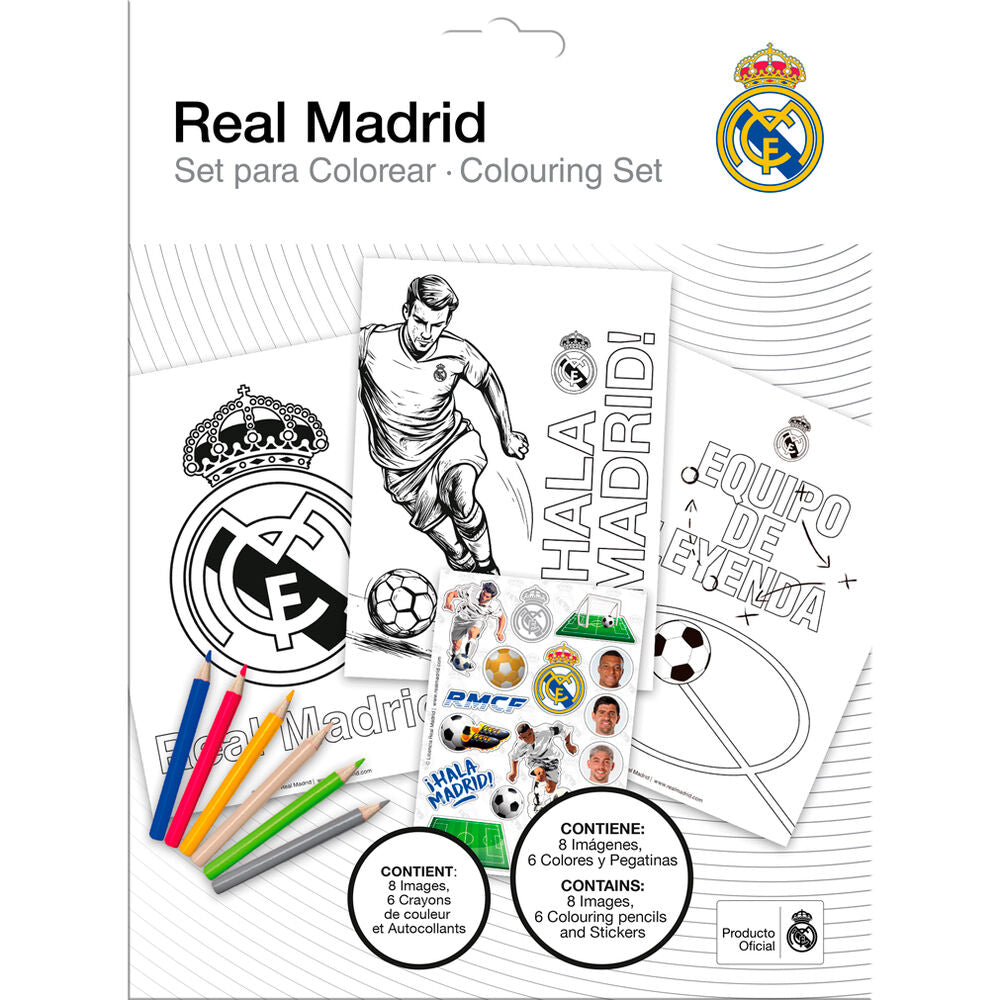 real madrid coloring set with stickers