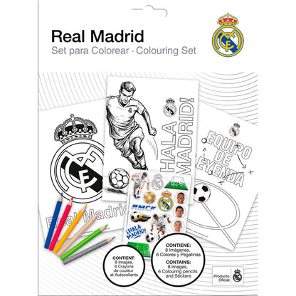 real madrid coloring set with stickers