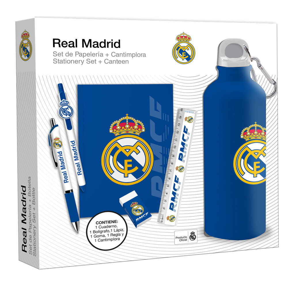 stationery set  real madrid bottle