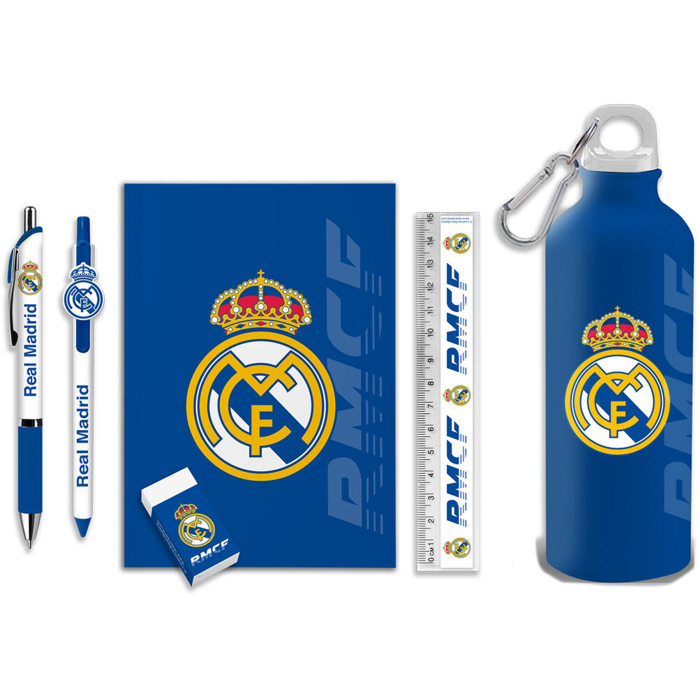 Schreibset + Real Madrid Flasche