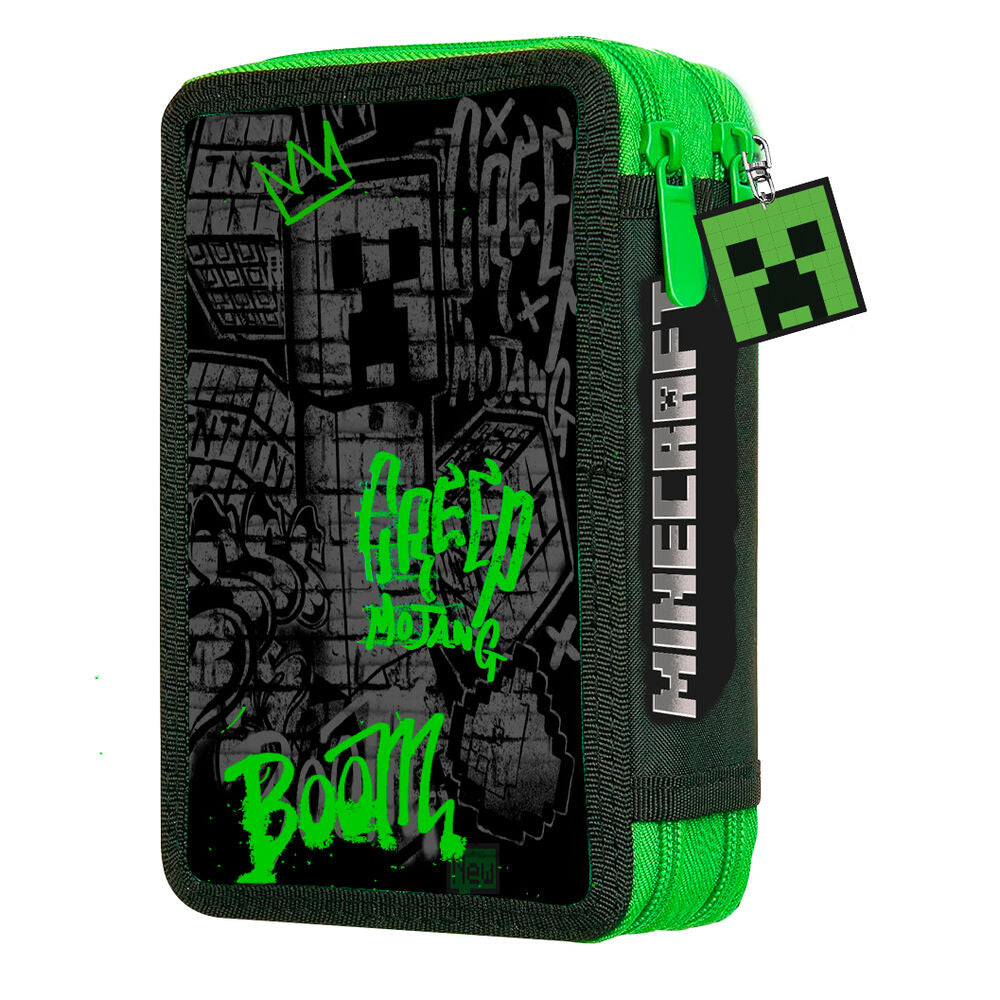 Estojo duplo para lápis do Minecraft