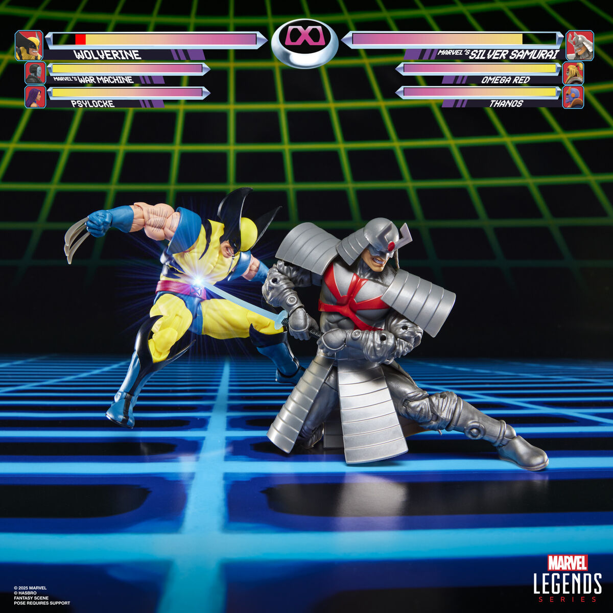 blister 2 figures wolverine & silver samurai gameverse marvel legends 15cm