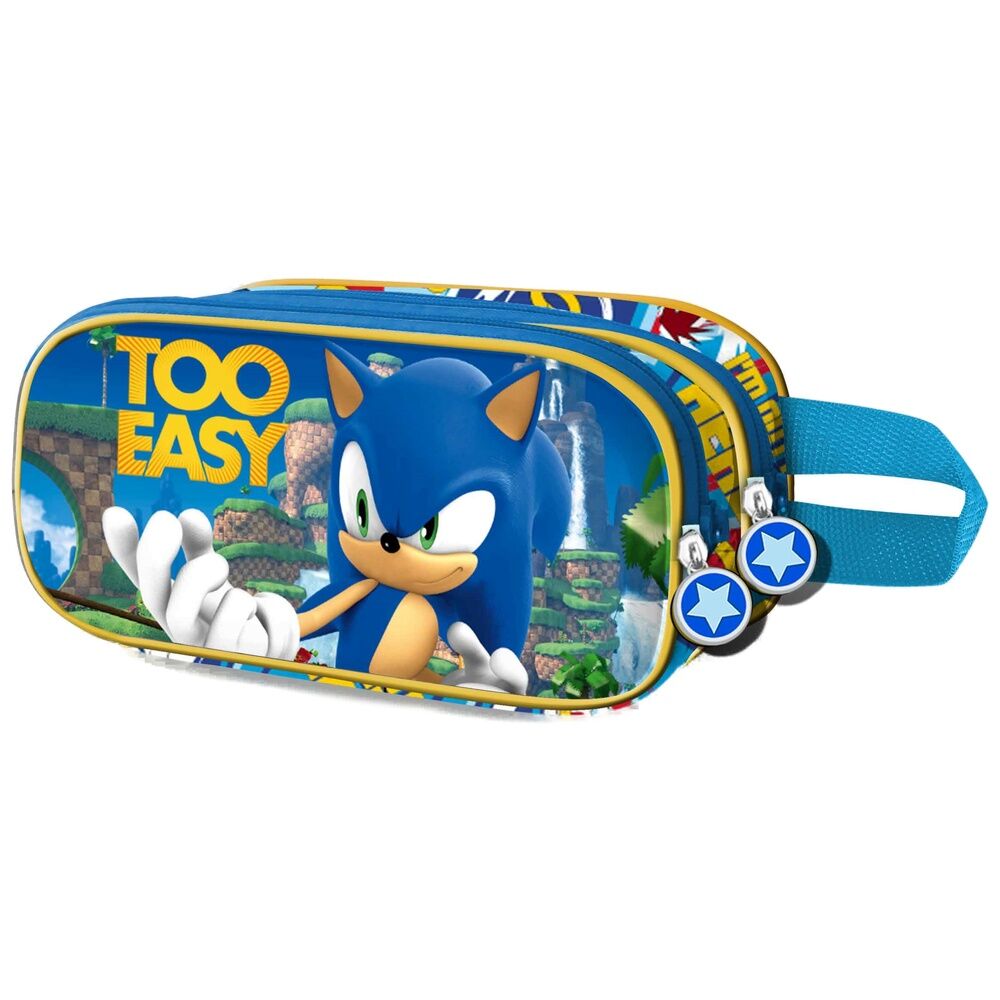 3d easy sonic the hedgehog double pencil case