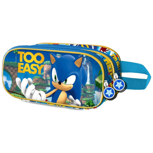 3d easy sonic the hedgehog double pencil case