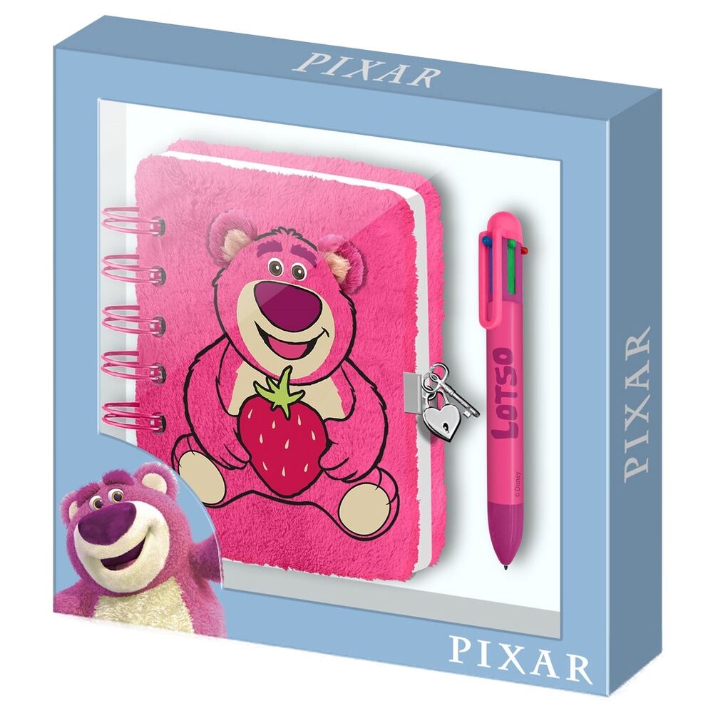 plush diary  lotso strawberry pen toy story disney pixar
