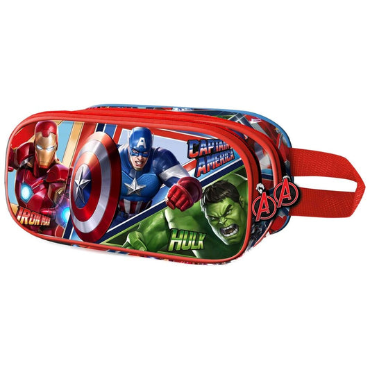 3d battle pencil case the avengers marvel double