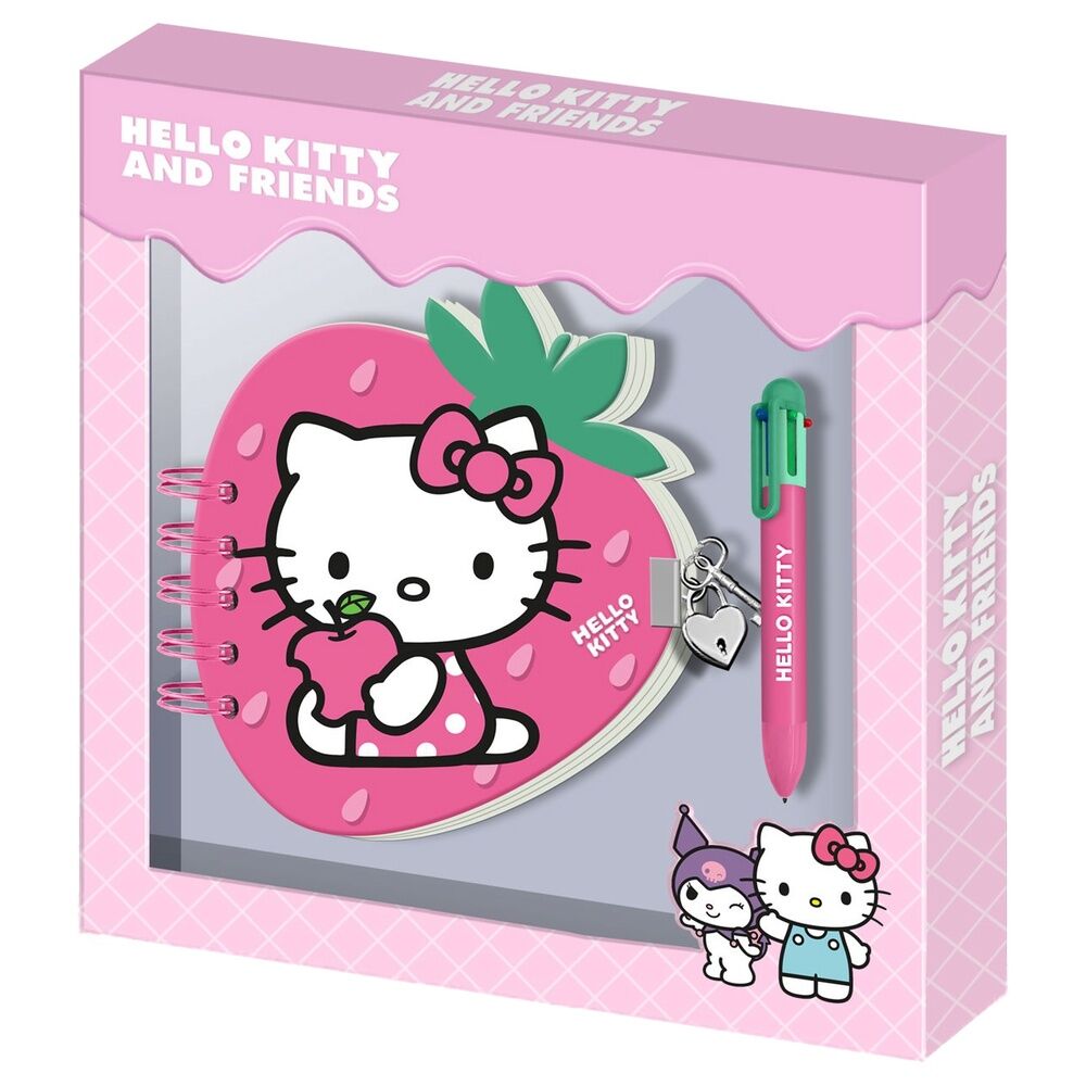 diary  strawberry pen hello kitty and friends