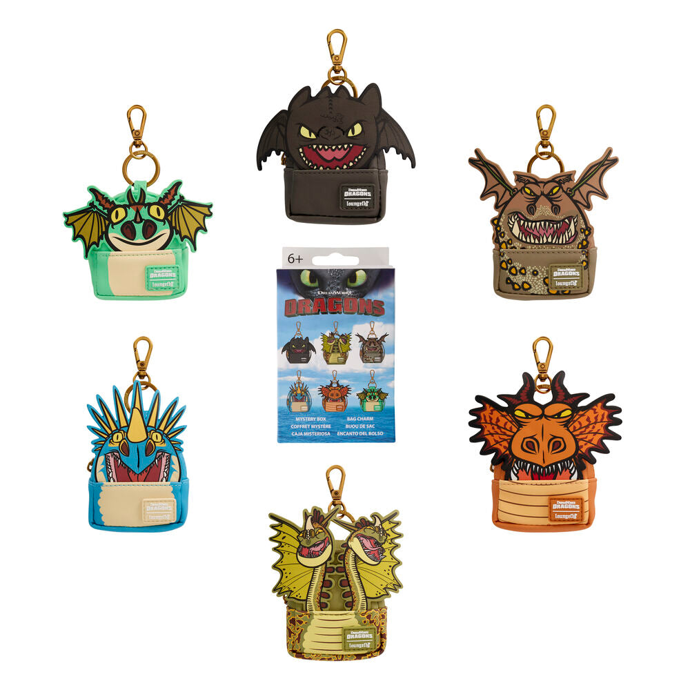 mystery how to train your dragon loungefly mini backpack keychain (assorted)