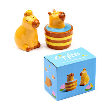 Conjunto de saleiro e pimenteiro Capivara