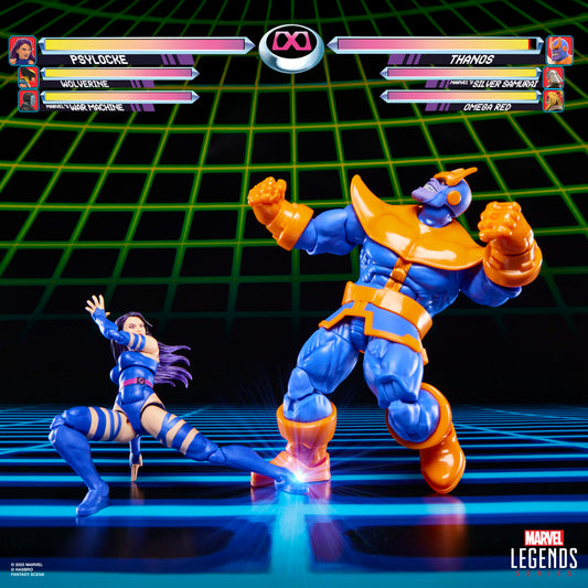 Blister 2 Figuren Psylocke vs Thanos Gameverse Marvel Legends 15cm