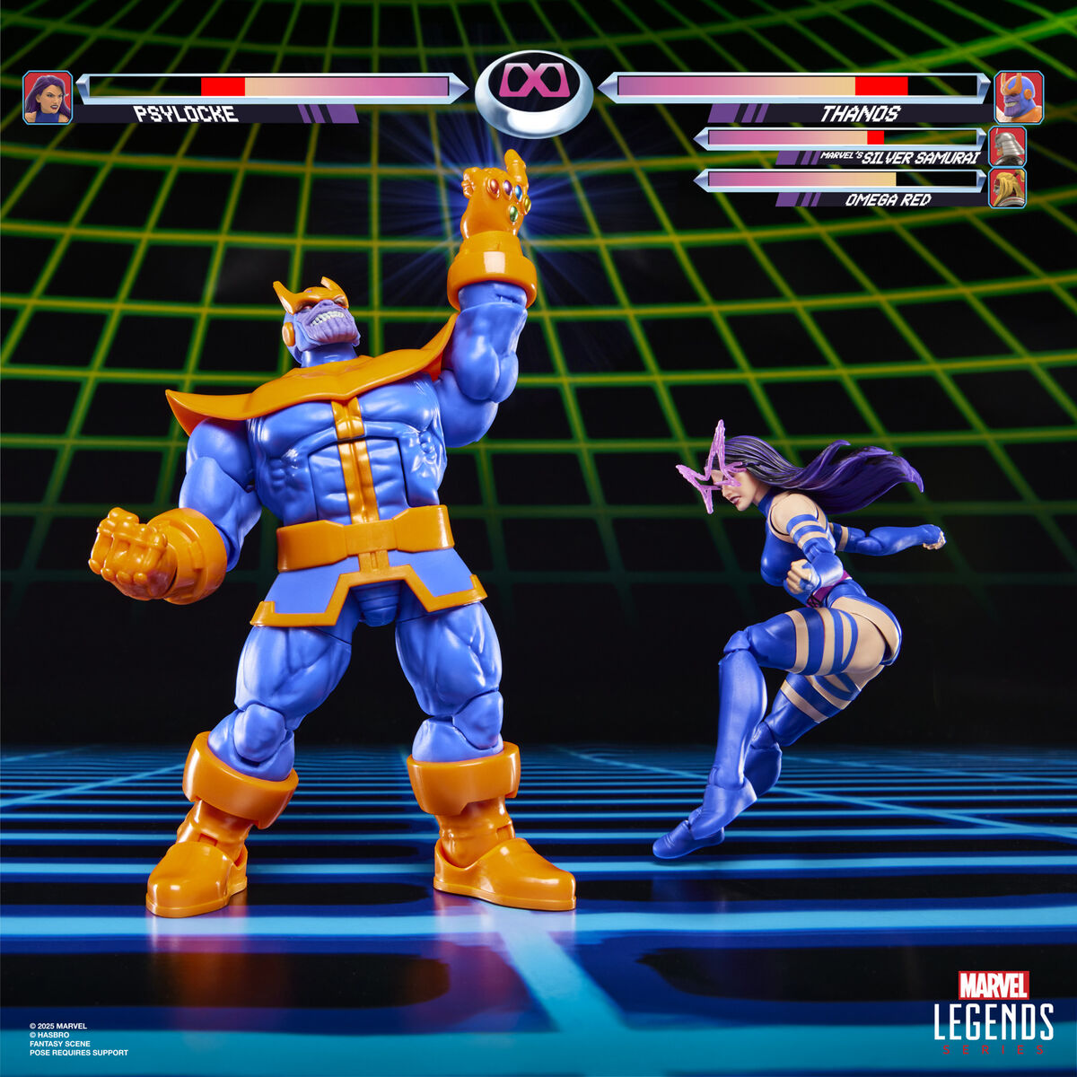 Blister 2 figures Psylocke vs Thanos Gameverse Marvel Legends 15cm
