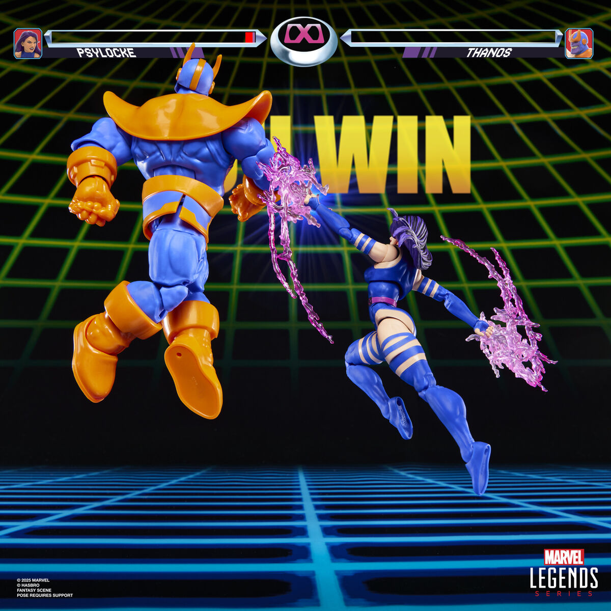 Blister 2 figures Psylocke vs Thanos Gameverse Marvel Legends 15cm