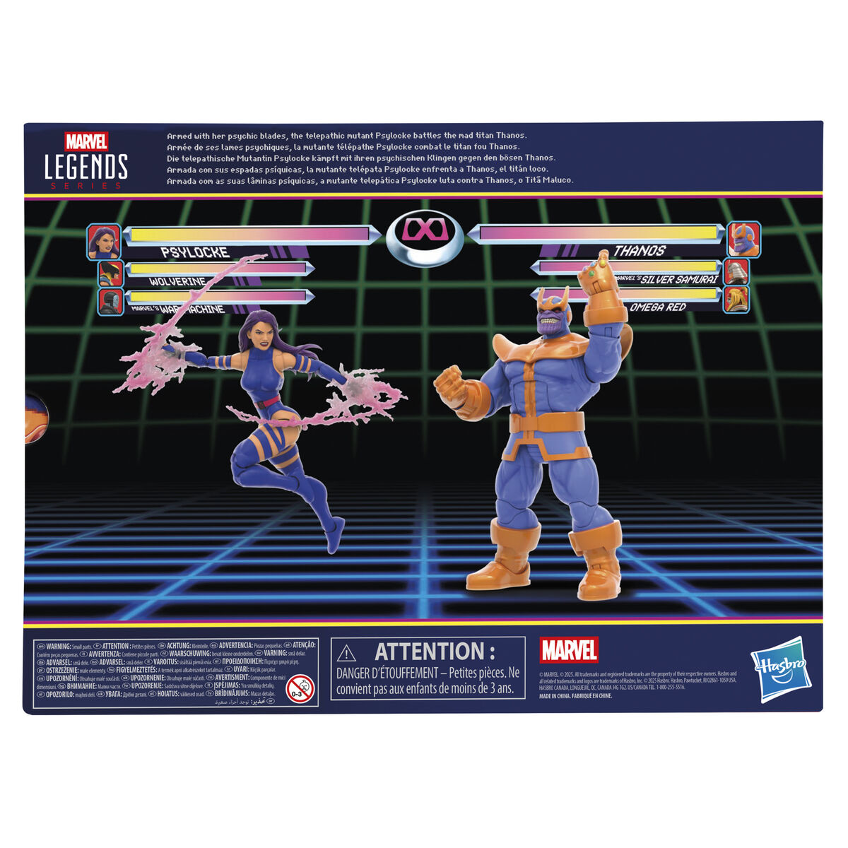 Blister 2 figures Psylocke vs Thanos Gameverse Marvel Legends 15cm