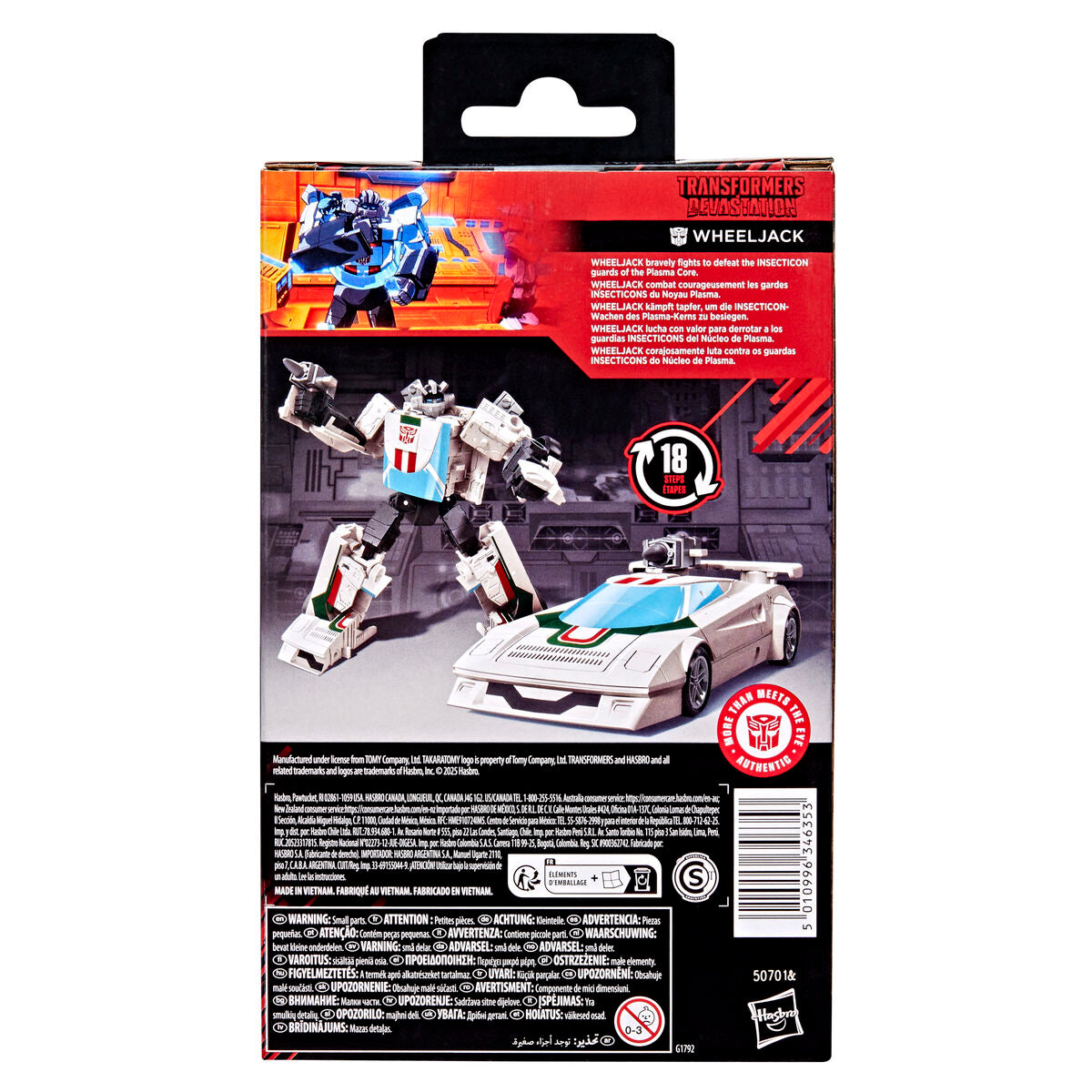 Action figure Wheeljack della collezione MTMTE Devastation Transformers 11 cm