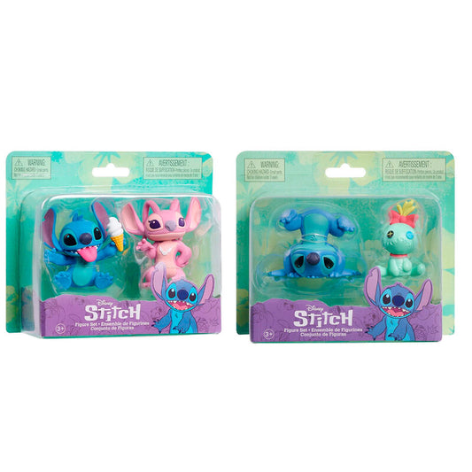 blister pack of 2 stitch disney figures  75cm  assorted