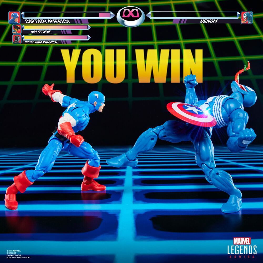 blister 2 figures captain america & venom gameverse marvel legends series 15cm